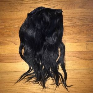 Clip in human hair extensions